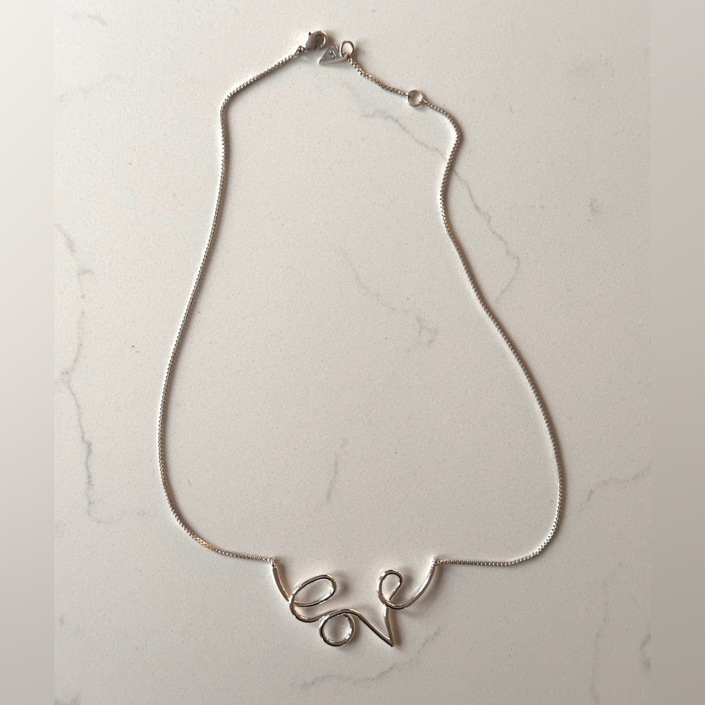 'Love' Necklace in script